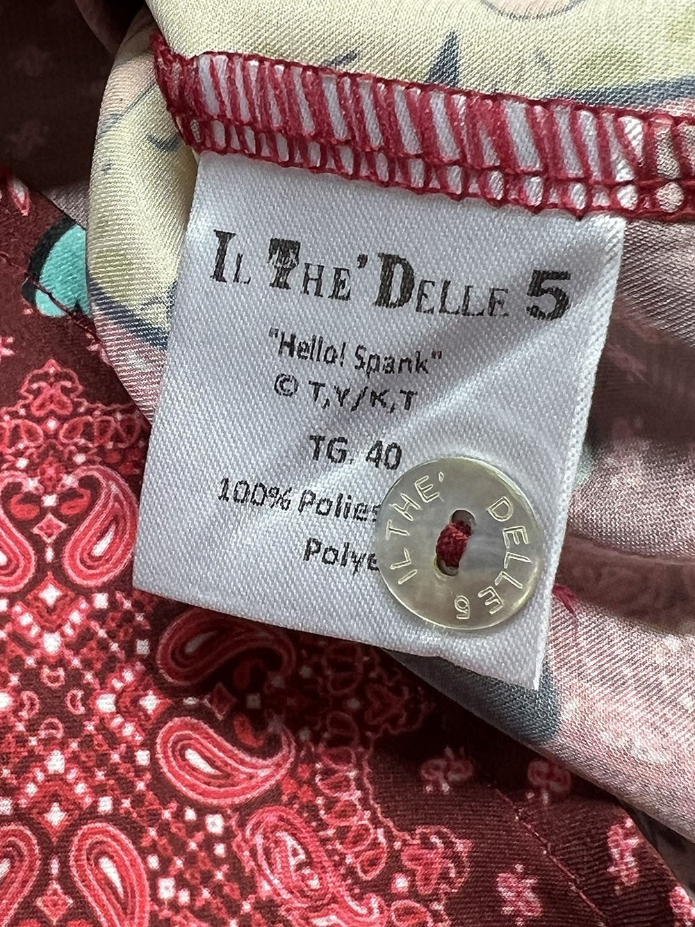 IL THE DELLE 5 camicia fantasia  SPANK TORAKIKI modello SPOON MADE IN ITALY