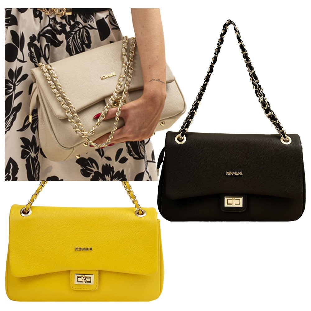 KORALLINE borsa donna pelle martellata 914 MADE IN ITALY