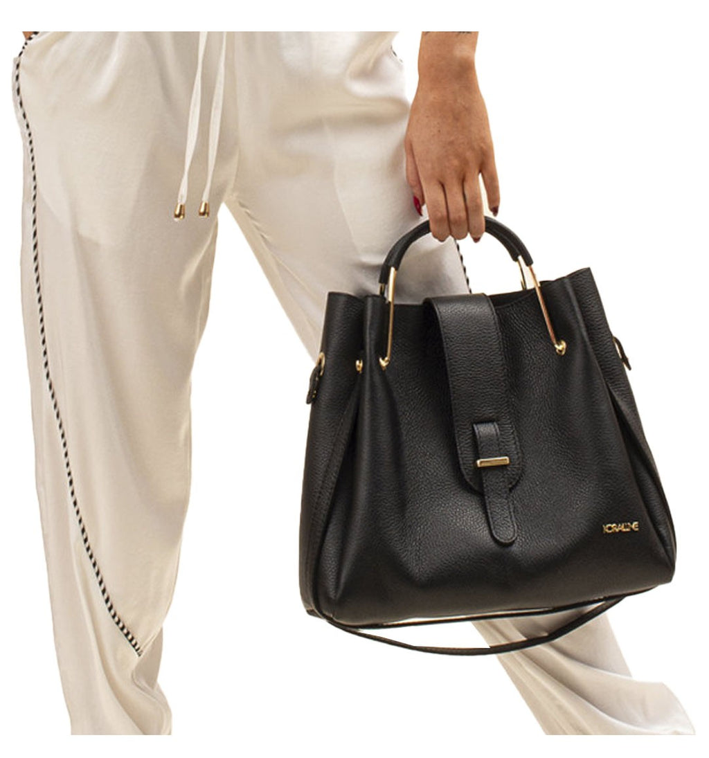 KORALLINE borsa donna pelle martellata 921 100% pelle MADE IN ITALY