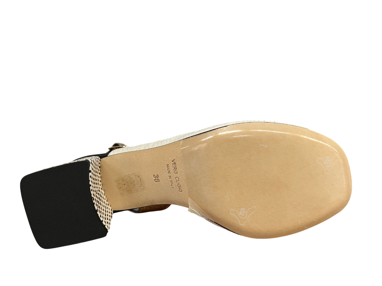 GIANMARCO SORELLI sandalo multimateriale burro/oro 3007/ROMY MADE IN ITALY