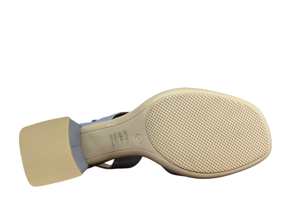 GIANMARCO SORELLI sandalo pelle celeste polvere 2062/FLEX MADE IN ITALY