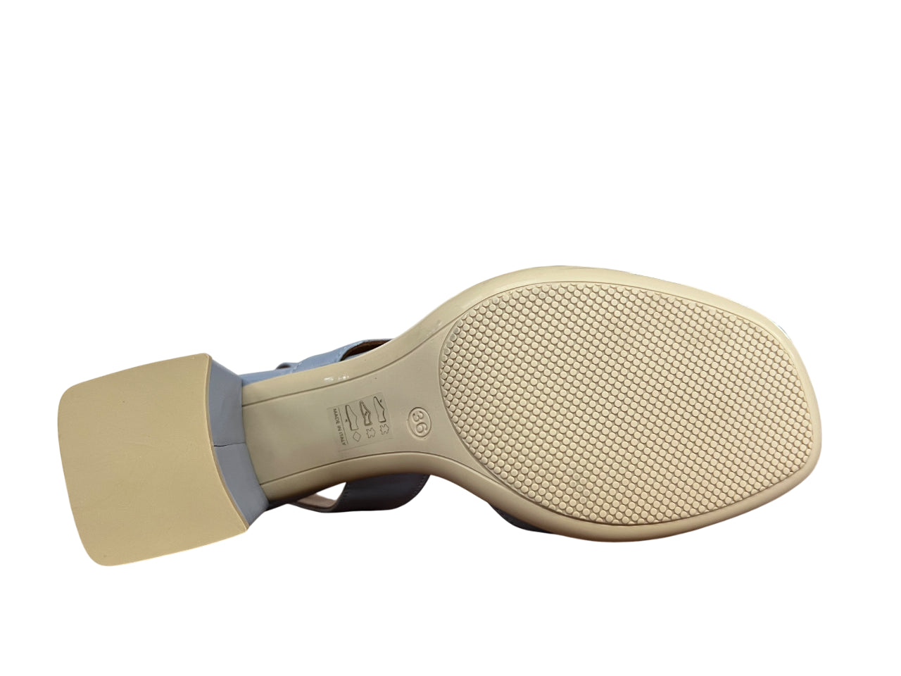 GIANMARCO SORELLI sandalo pelle celeste polvere 2062/FLEX MADE IN ITALY