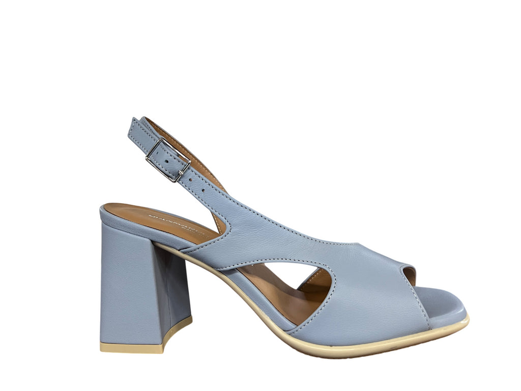 GIANMARCO SORELLI sandalo pelle celeste polvere 2062/FLEX MADE IN ITALY