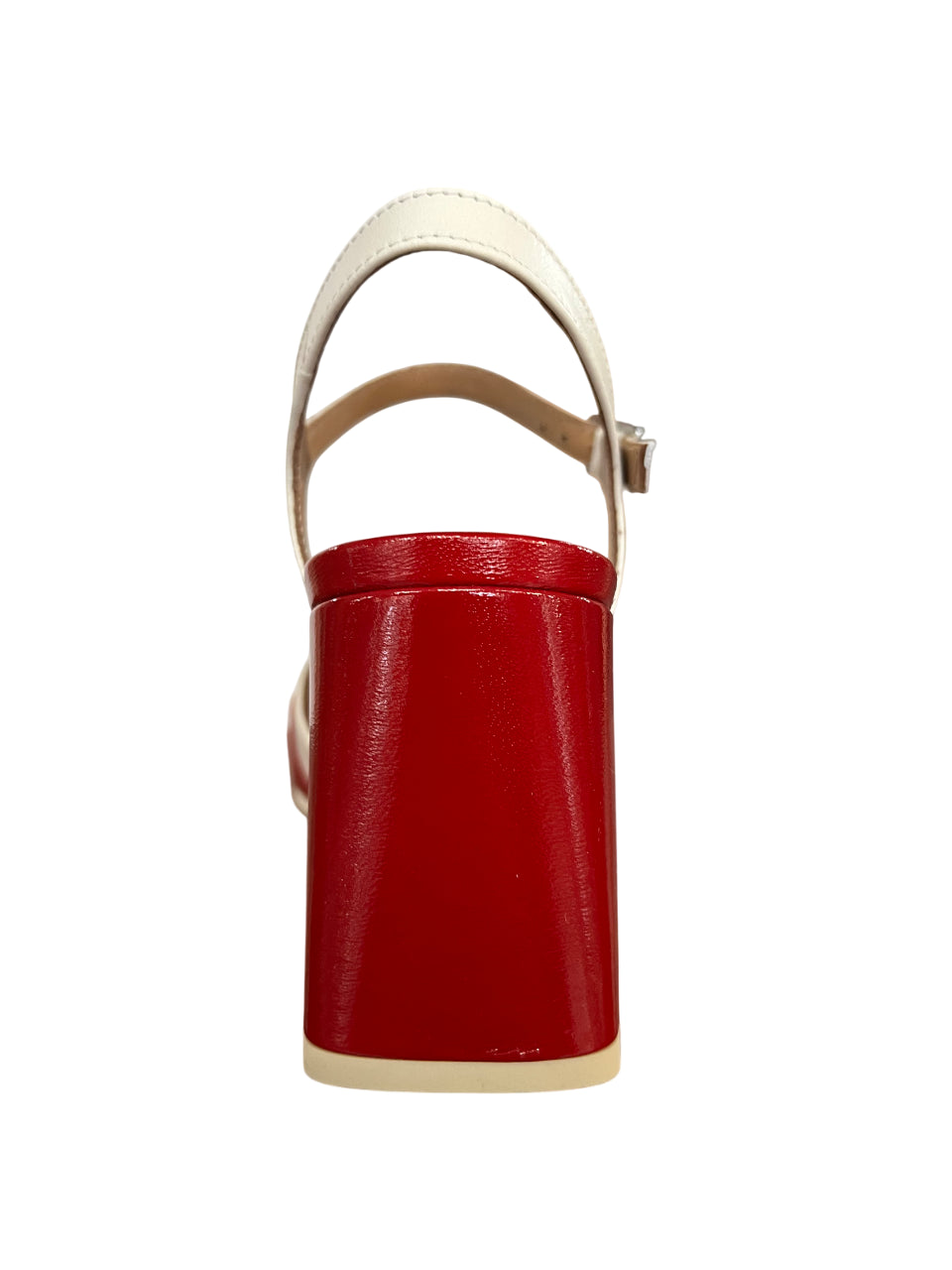 GIANMARCO SORELLI sandalo donna bimateriale naplak/pelle rosso scuro/ecru 2067/FLEX MADE IN ITALY