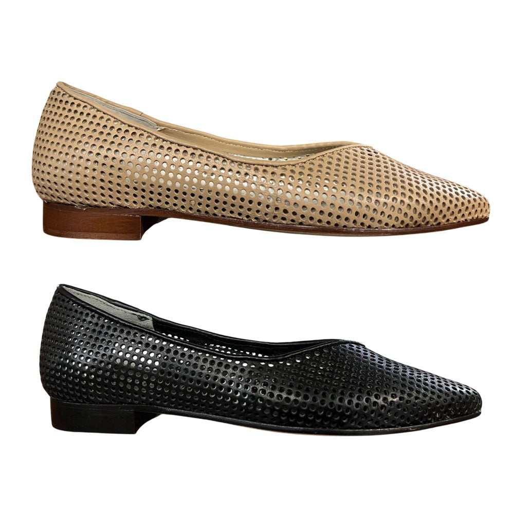 UPPER CLASS ballerina donna pelle traforata a punta 4110 MADE IN ITALY
