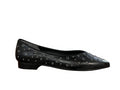 UPPER CLASS ballerina pelle nera con borchie argento a punta 4101 MADE IN ITALY