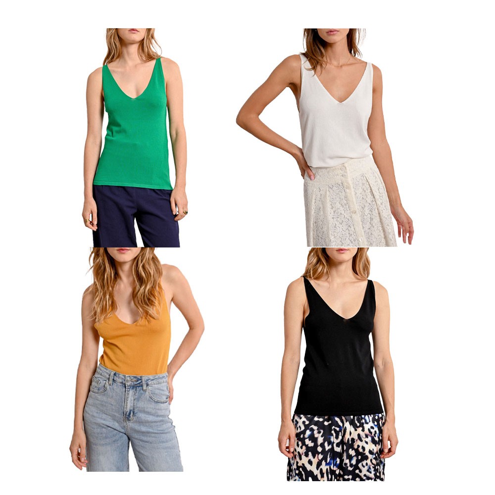 MOLLY BRACKEN canotta donna E1658DP 95% viscosa 5% poliestere