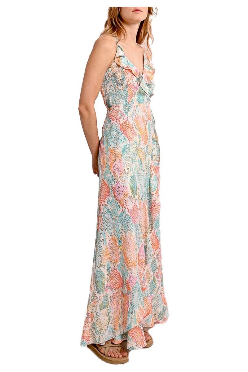 MOLLY BRACKEN abito donna multicolor con spalline LA70DE 100% poliestere