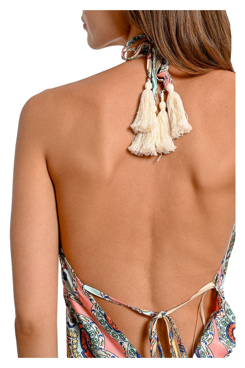 MOLLY BRACKEN abito donna lungo multicolor LAB151DE 100% poliestere