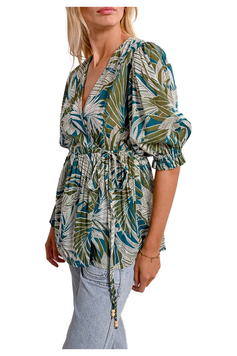 MOLLY BRACKEN blusa donna con polso elastico Z601DE 100% cotone