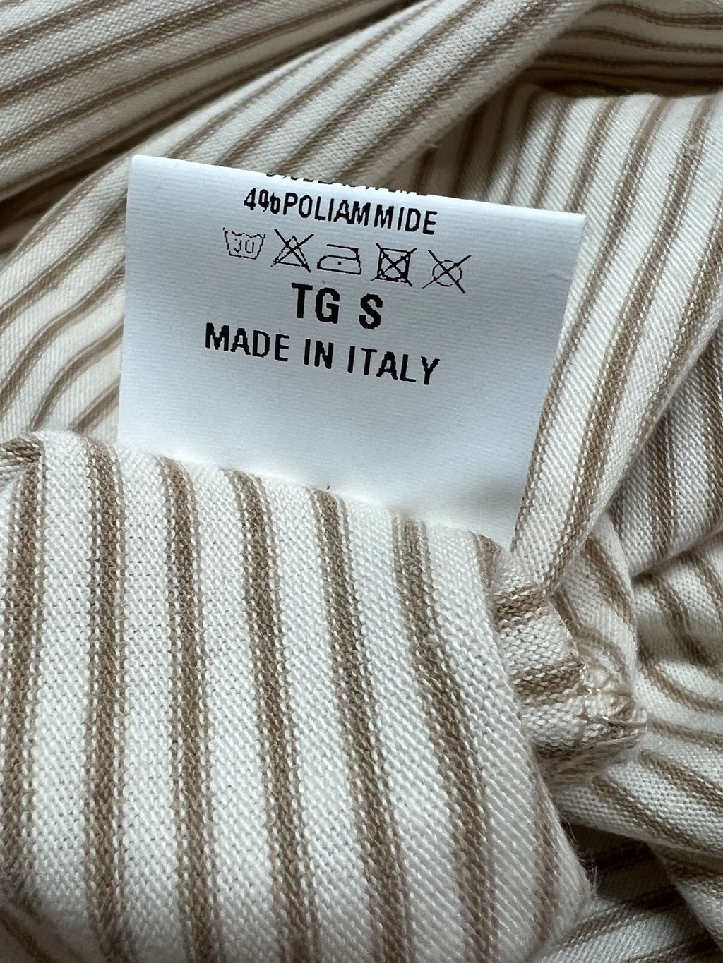 ORIMUSI t-shirt donna svasata righe piccole CAMELIA MADE IN ITALY