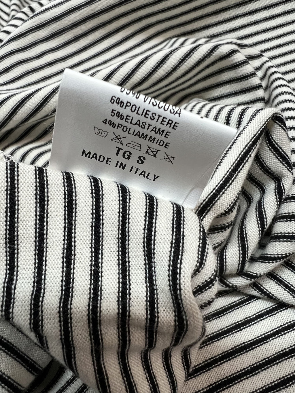 ORIMUSI t-shirt donna svasata righe piccole CAMELIA MADE IN ITALY