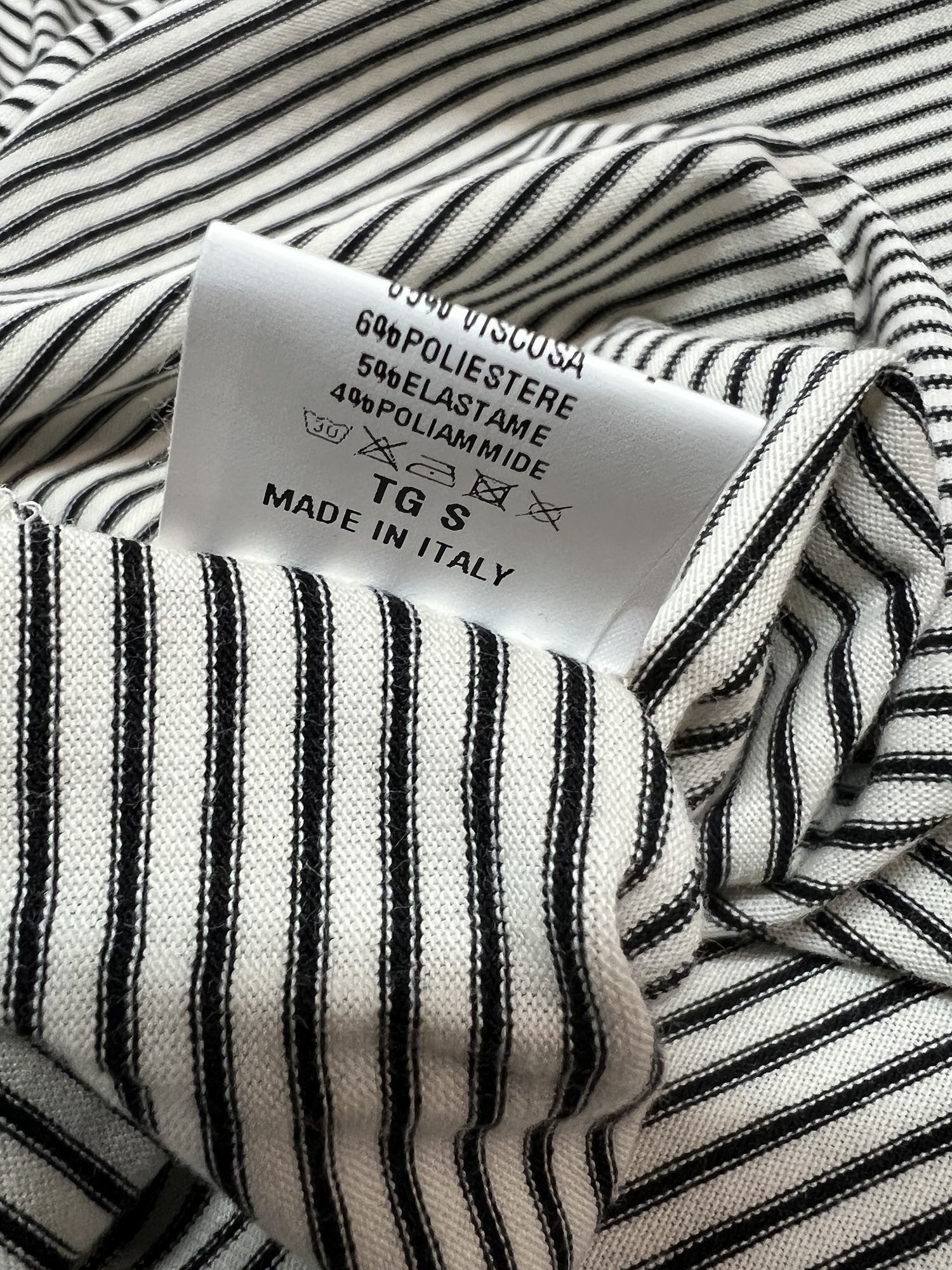 ORIMUSI t-shirt donna svasata righe piccole CAMELIA MADE IN ITALY