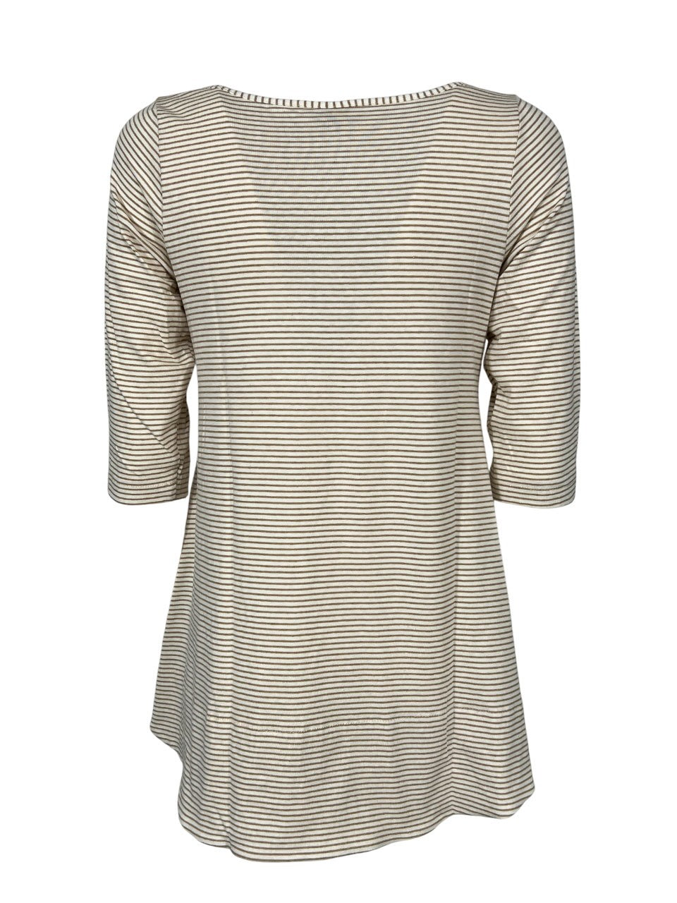 ORIMUSI t-shirt donna svasata righe piccole CAMELIA MADE IN ITALY