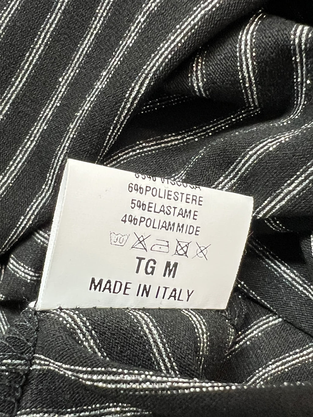 ORIMUSI t-shirt donna svasata a righe piccole CAMELIA LUREX MADE IN ITALY