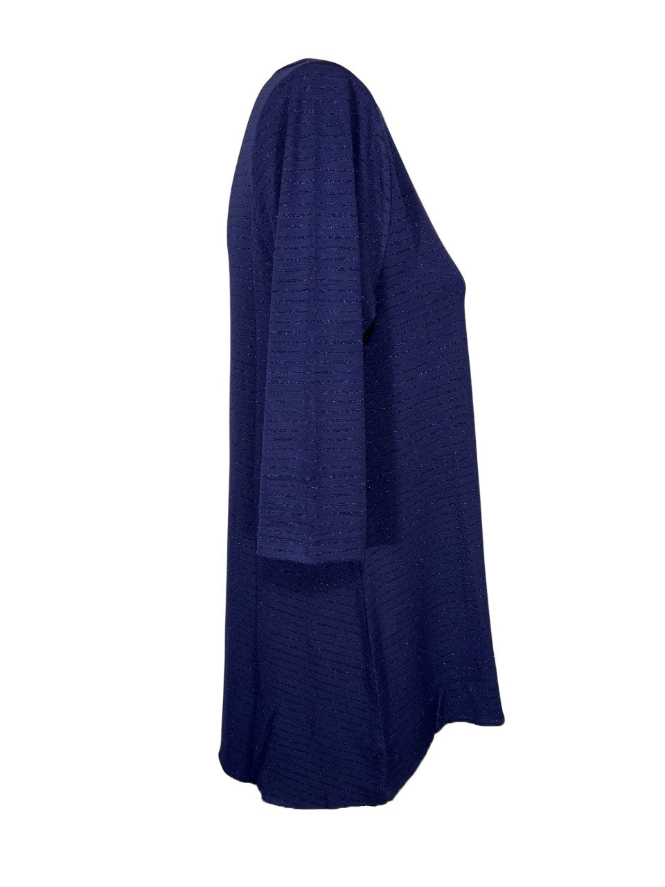 ORIMUSI t-shirt donna svasata a righe piccole CAMELIA LUREX MADE IN ITALY