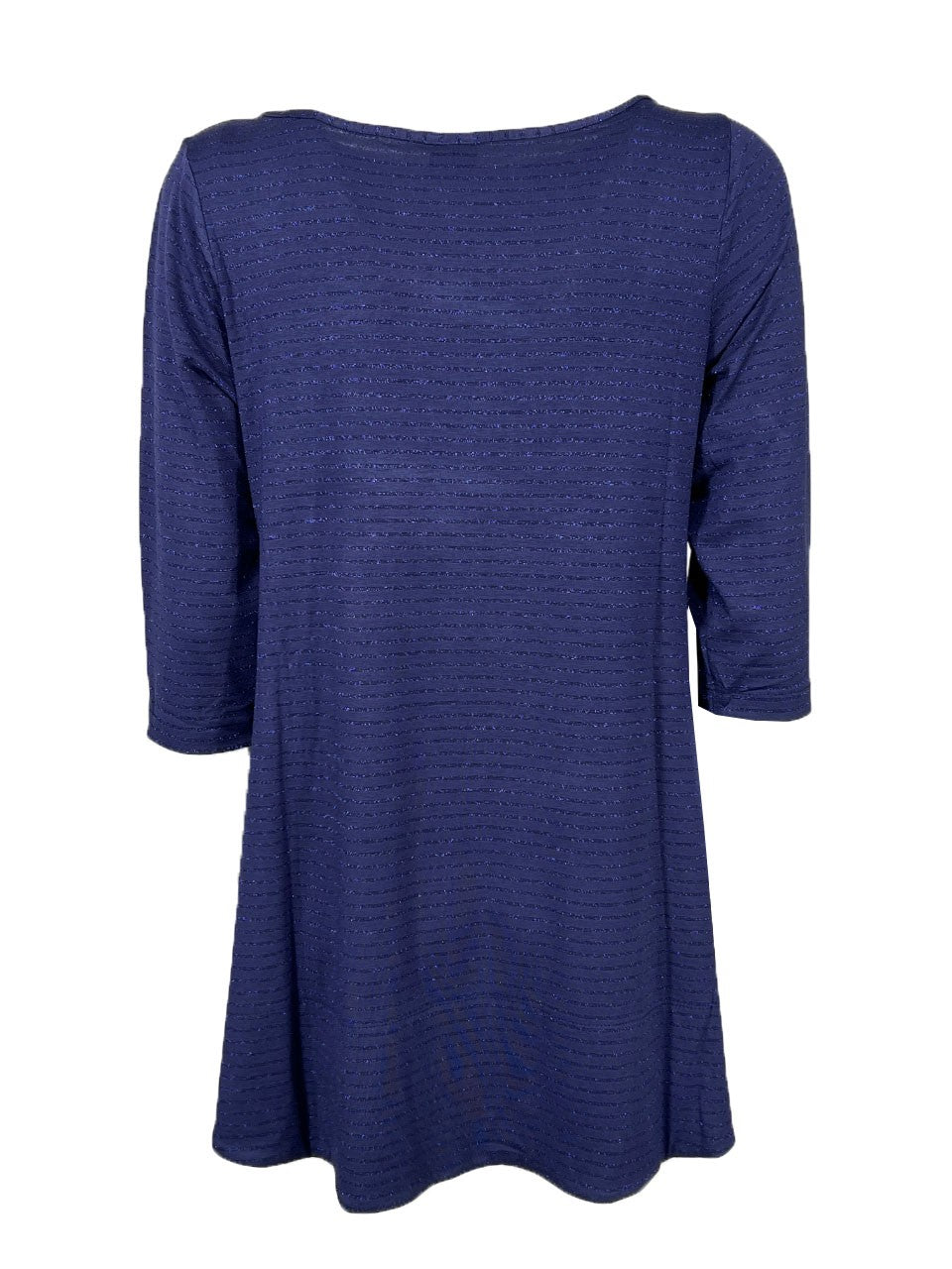 ORIMUSI t-shirt donna svasata a righe piccole CAMELIA LUREX MADE IN ITALY