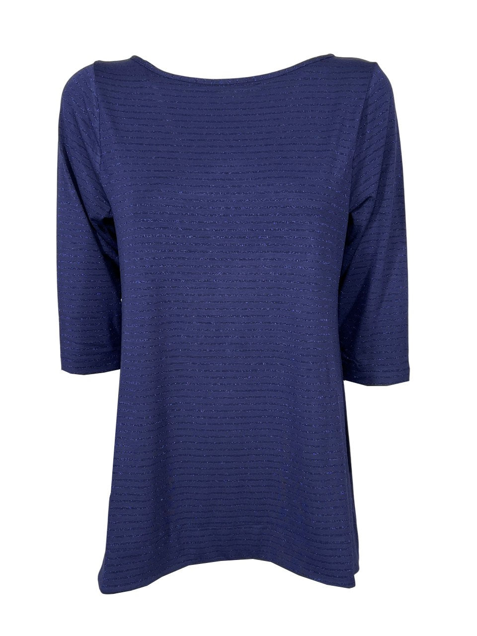 ORIMUSI t-shirt donna svasata a righe piccole CAMELIA LUREX MADE IN ITALY