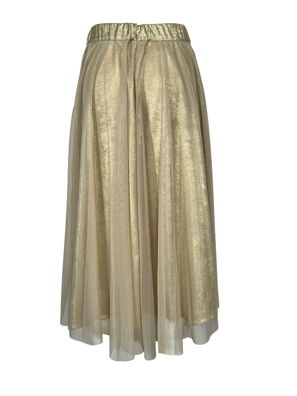 ORIMUSI gonna donna bimateriale tulle e tessuto laminato PALMA MADE IN ITALY