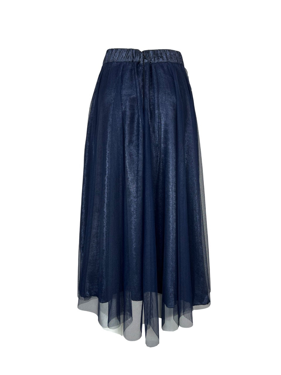 ORIMUSI gonna donna bimateriale tulle e tessuto laminato PALMA MADE IN ITALY