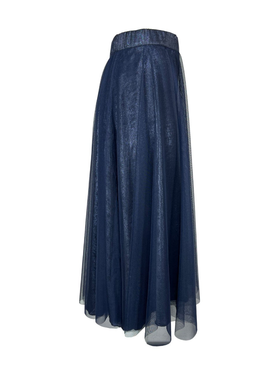 ORIMUSI gonna donna bimateriale tulle e tessuto laminato PALMA MADE IN ITALY