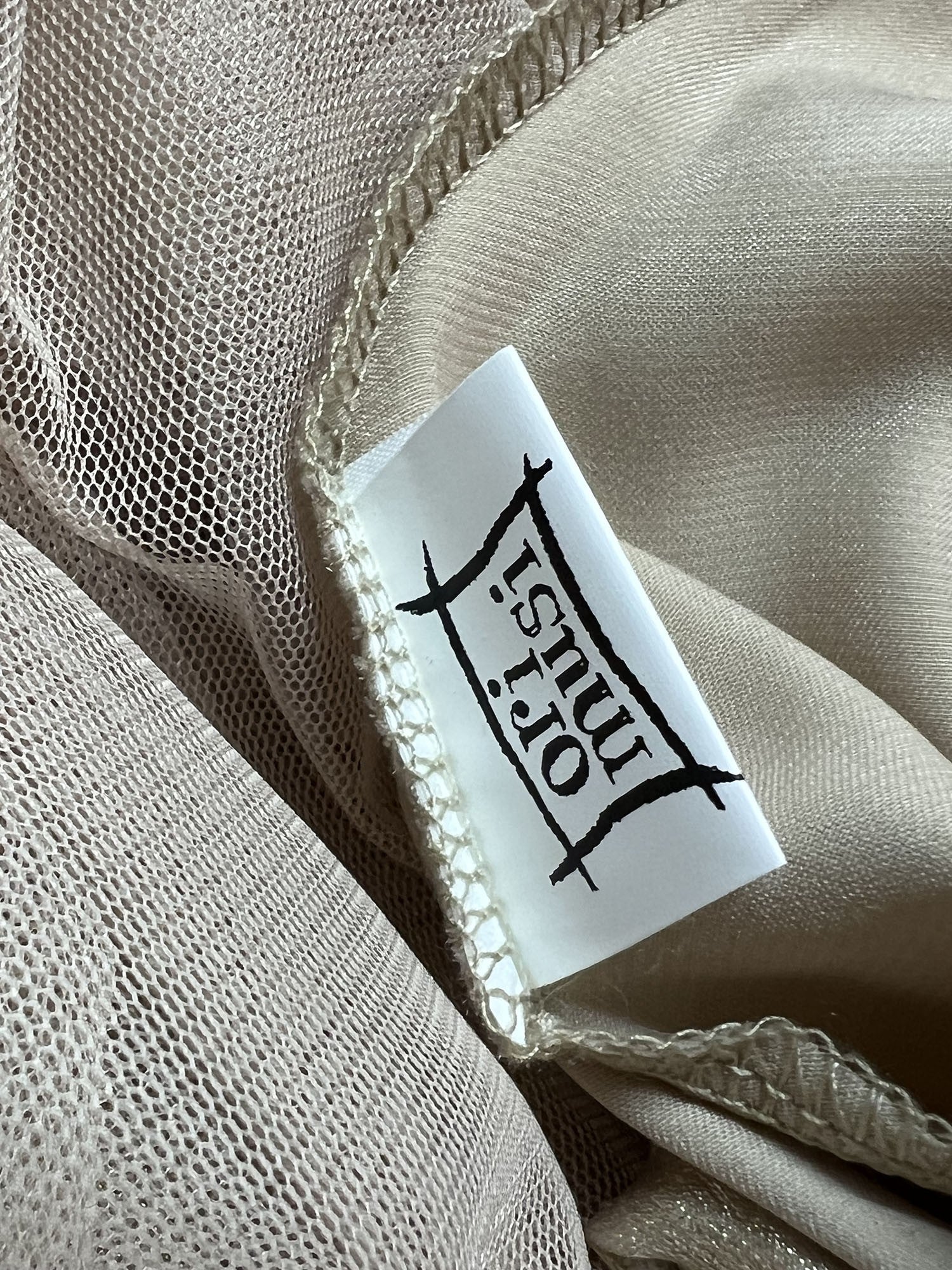 ORIMUSI gonna donna bimateriale tulle e tessuto laminato PALMA MADE IN ITALY