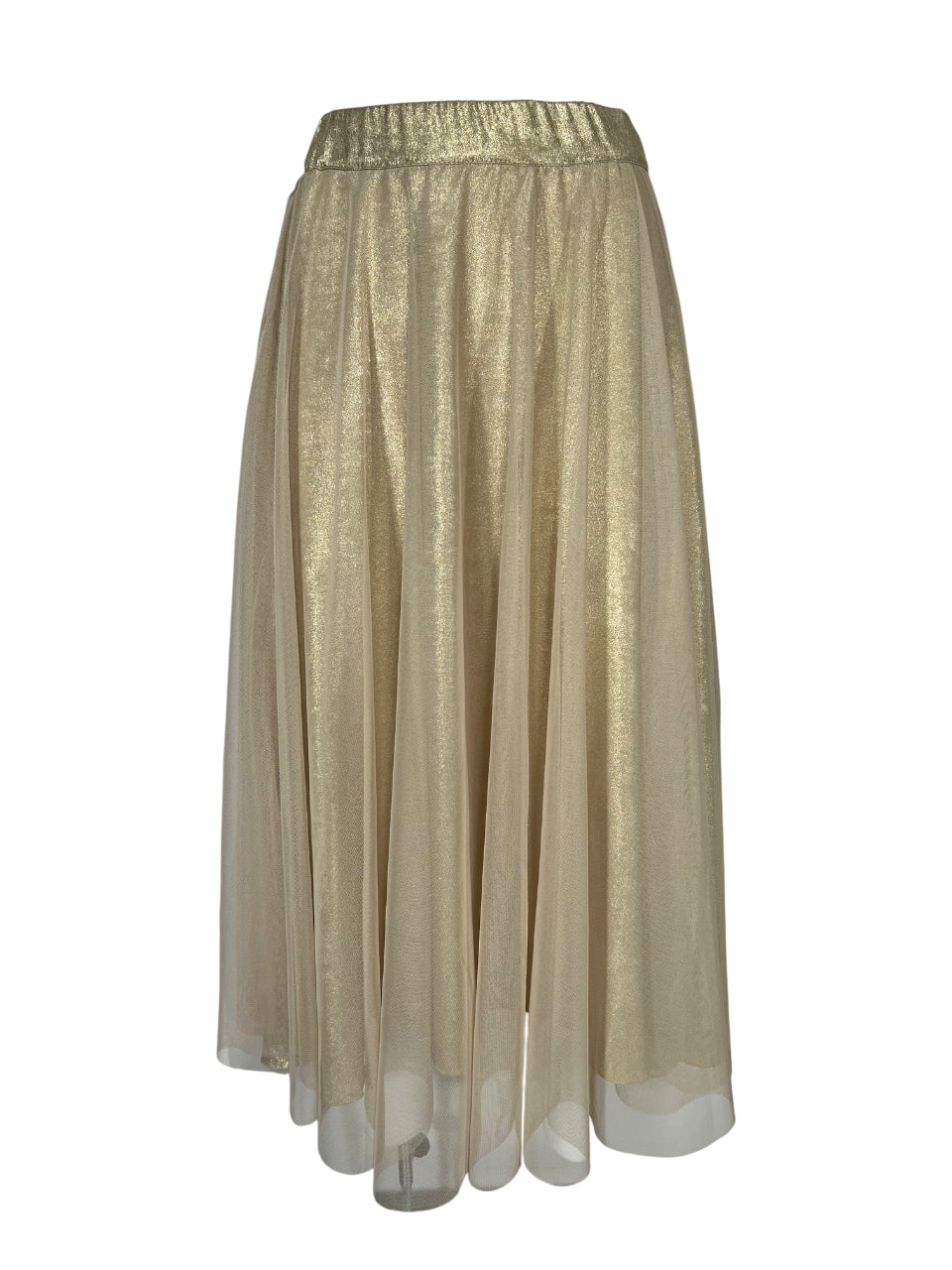 ORIMUSI gonna donna bimateriale tulle e tessuto laminato PALMA MADE IN ITALY