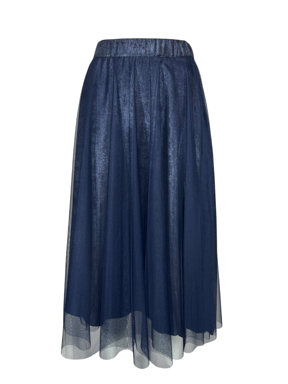 ORIMUSI gonna donna bimateriale tulle e tessuto laminato PALMA MADE IN ITALY