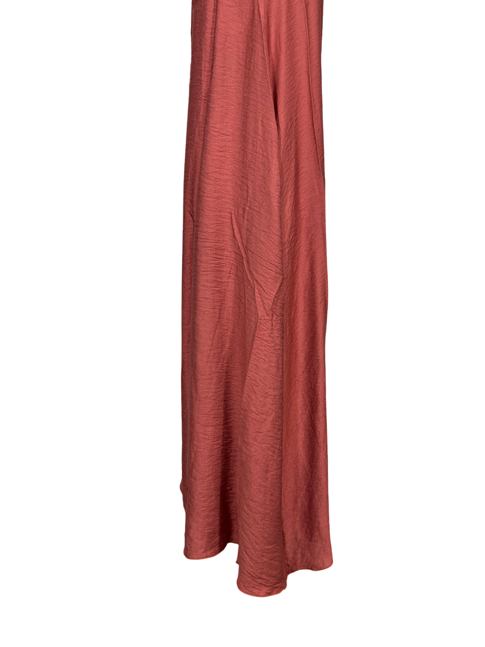 ORIMUSI abito donna lungo tessuto goffrato mattone svasato NARCISO MADE IN ITALY