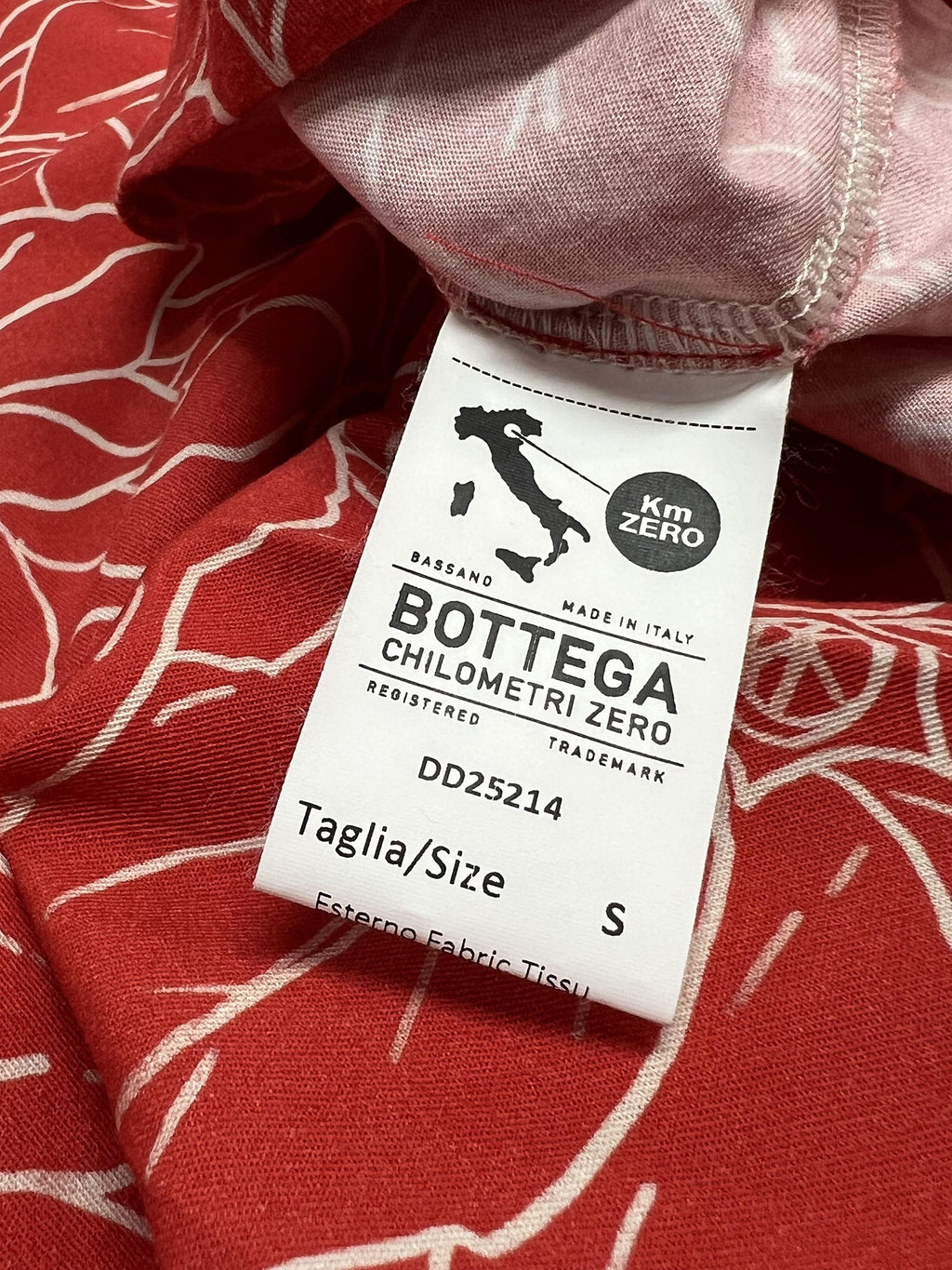 4.10 by BottegaChilometriZero camicia donna fantasia flori rosso/bianco DD25214 E57 MADE IN ITALY