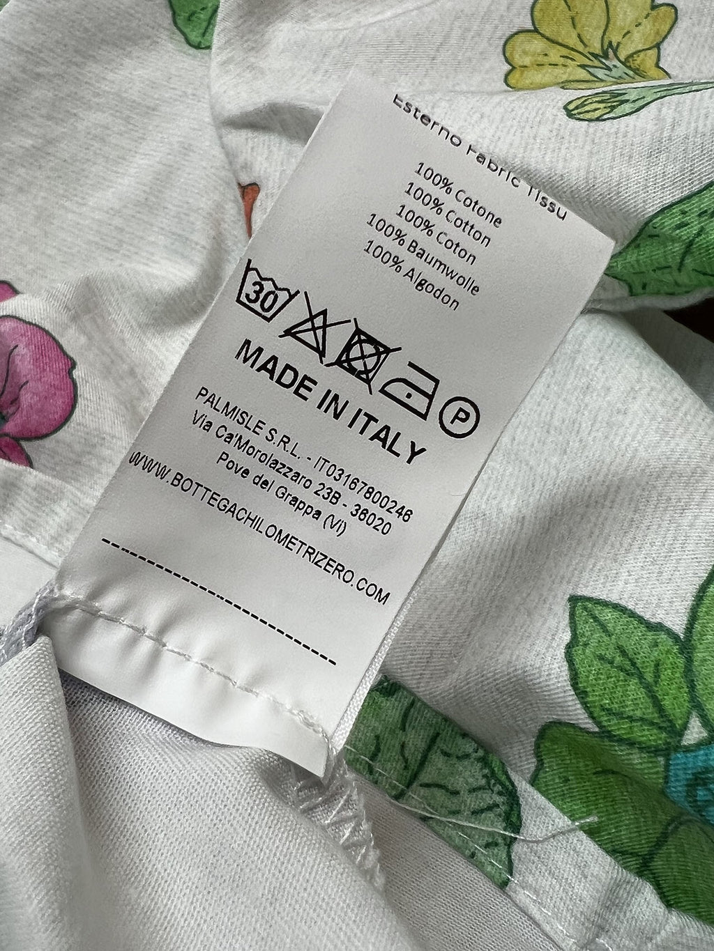 4.10 by BottegaChilometriZero camicia donna fantasia floreale bianco/multicolor DD25214 E58 MADE IN ITALY