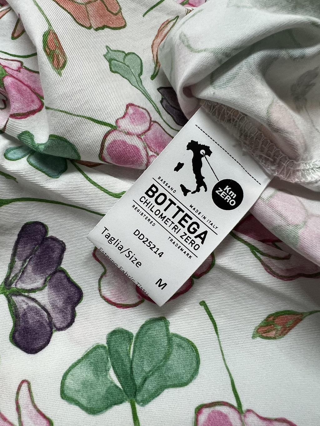 4.10 by BottegaChilometriZero camicia donna fantasia floreale bianco/multicolor DD25214 E72 MADE IN ITALY