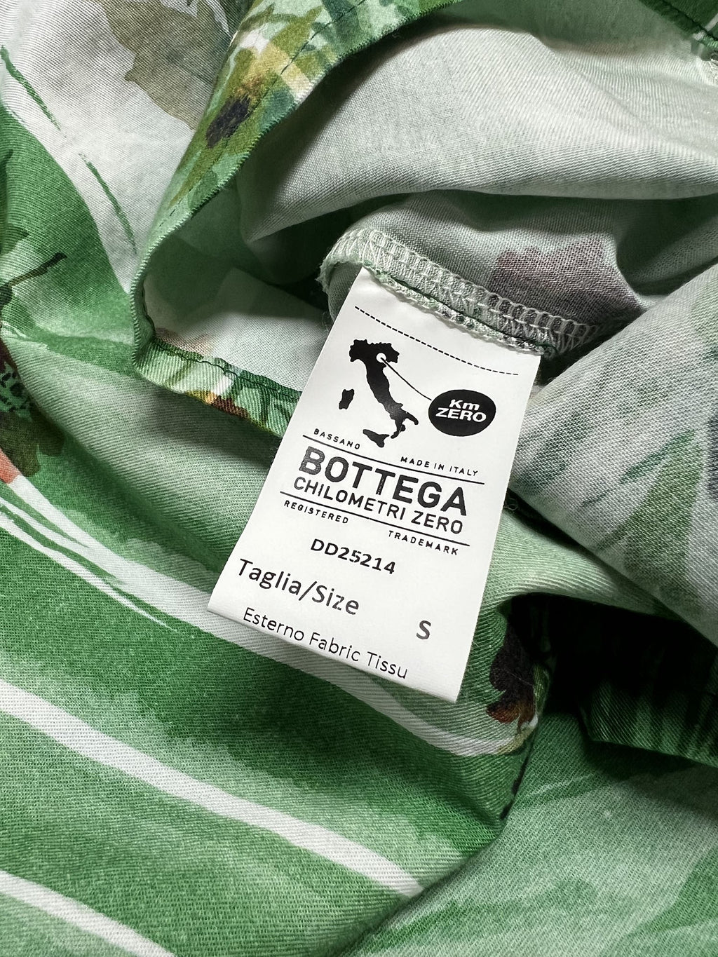 4.10 by BottegaChilometriZero camicia donna fantasia floreale verde/multicolor DD25214 E69 MADE IN ITALY