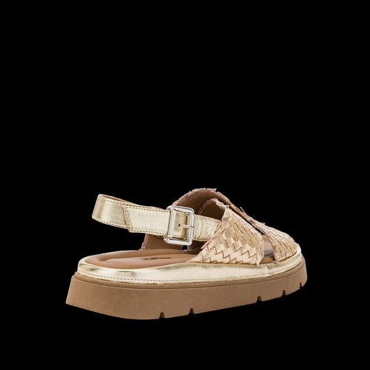 CARMENS sandalo donna laminato platino flat A55379 THEA TRESS 100% pelle