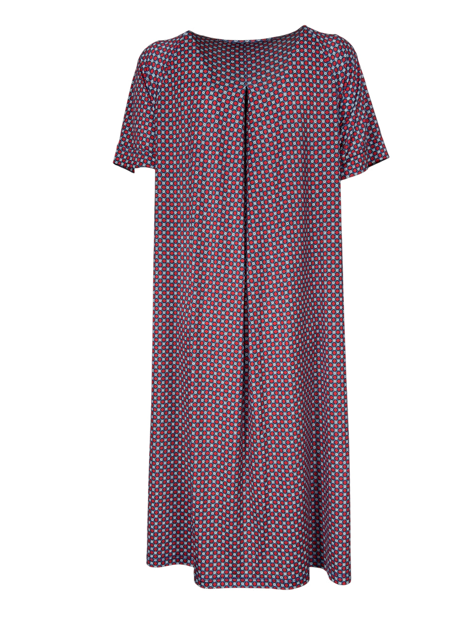 FEELING by JUSTMINE abito donna svasato blu/rosso/bianco E2736 6103 MADE IN ITALY