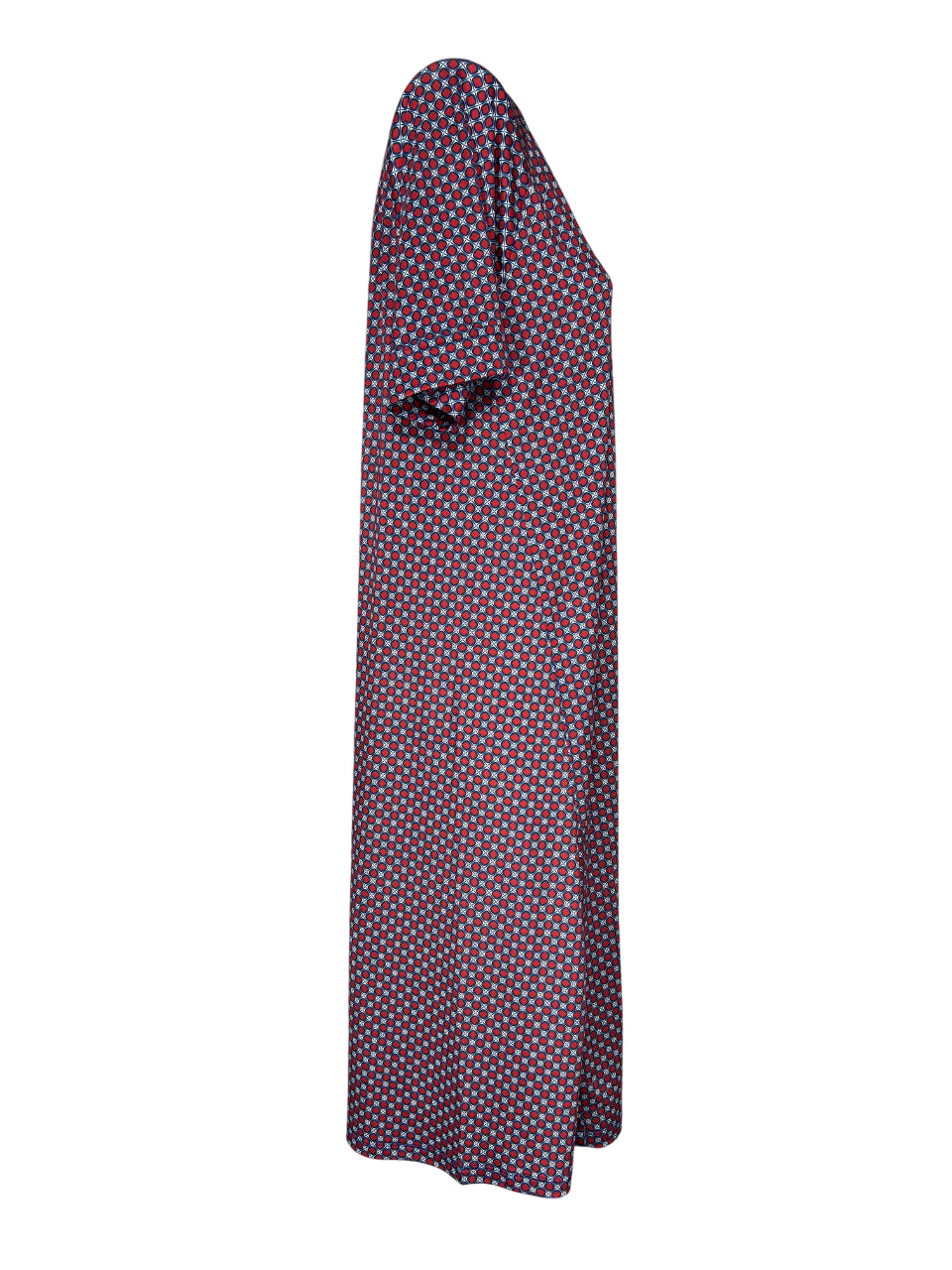 FEELING by JUSTMINE abito donna svasato blu/rosso/bianco E2736 6103 MADE IN ITALY