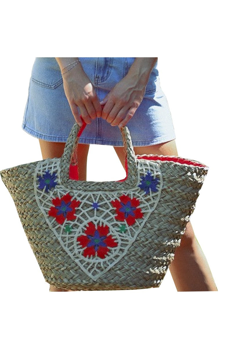 MOLLY BRACKEN Borsa Cestino intrecciato, rettangolare e rigido