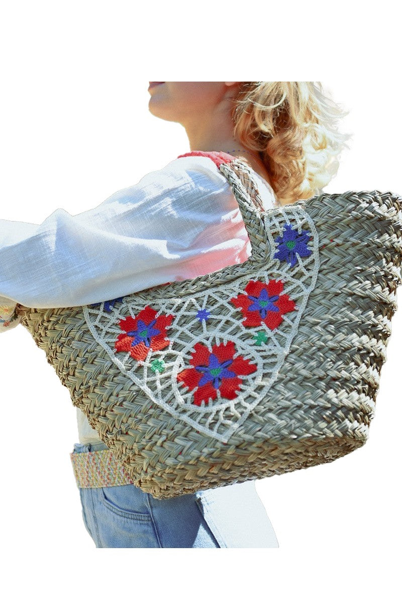 MOLLY BRACKEN Borsa Cestino intrecciato, rettangolare e rigido