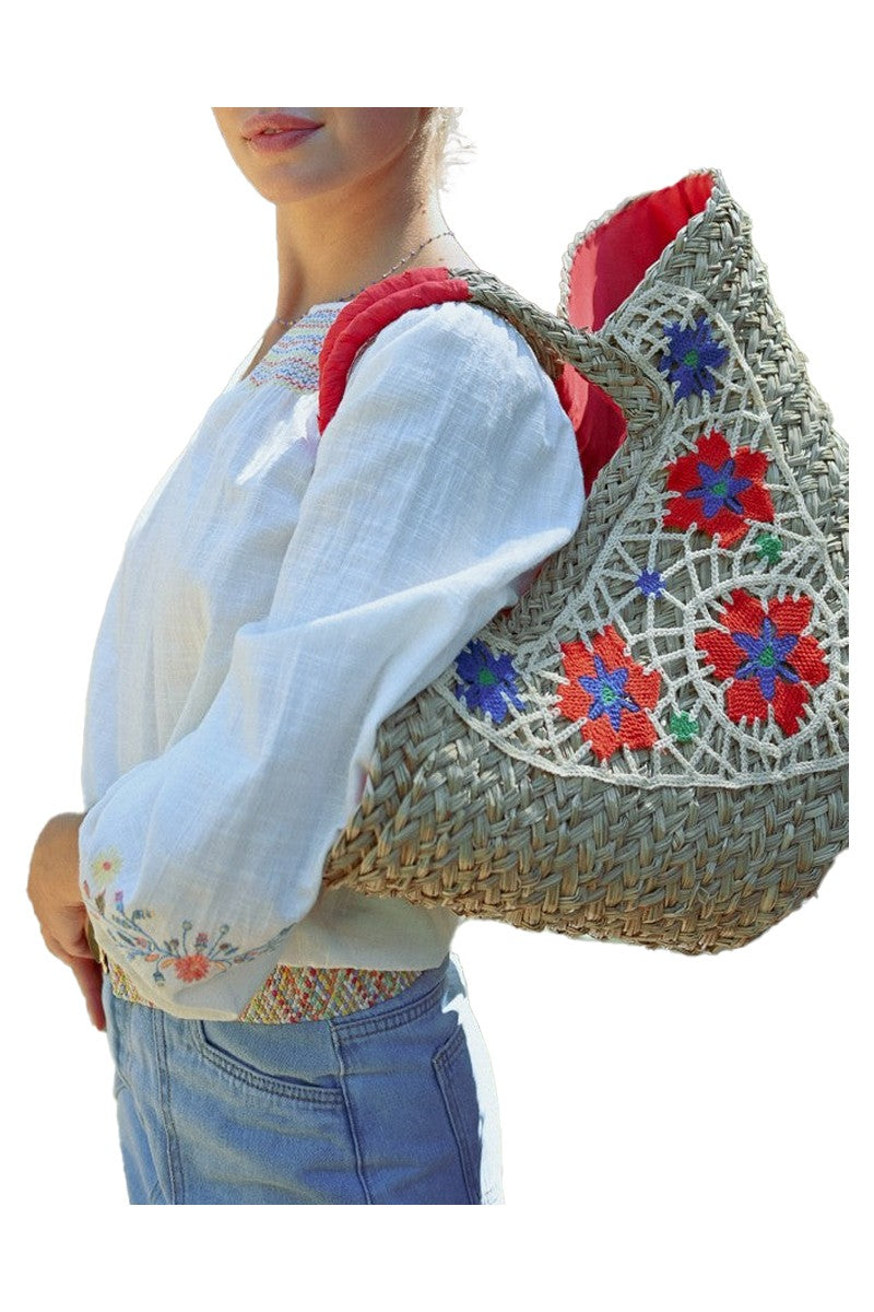 MOLLY BRACKEN Borsa Cestino intrecciato, rettangolare e rigido