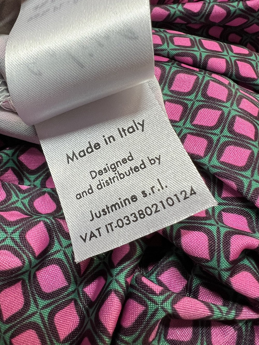 FEELING by JUSTMINE pantalone donna jersey acqua/bordeaux/fuxia E2624 6103 MADE IN ITALY