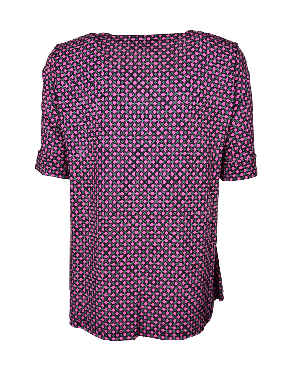 FEELING by JUSTMINE maglia jersey fantasia acqua/bordeaux/fuxia E2724 6103 MADE IN ITALY