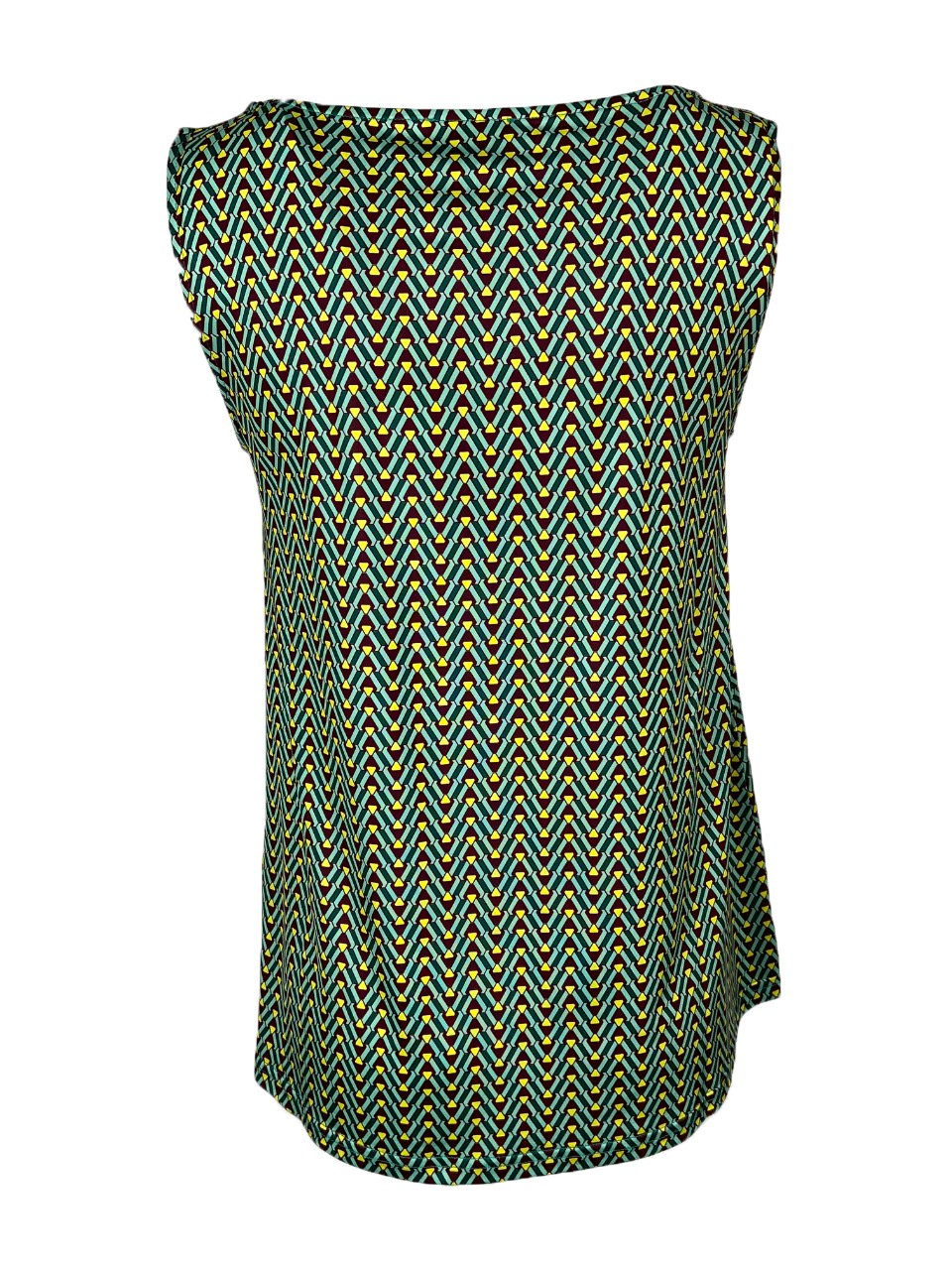 JUSTMINE top donna a trapezio acqua/amarena E2714 1166 BASIC TRAPEZE MADE IN ITALY