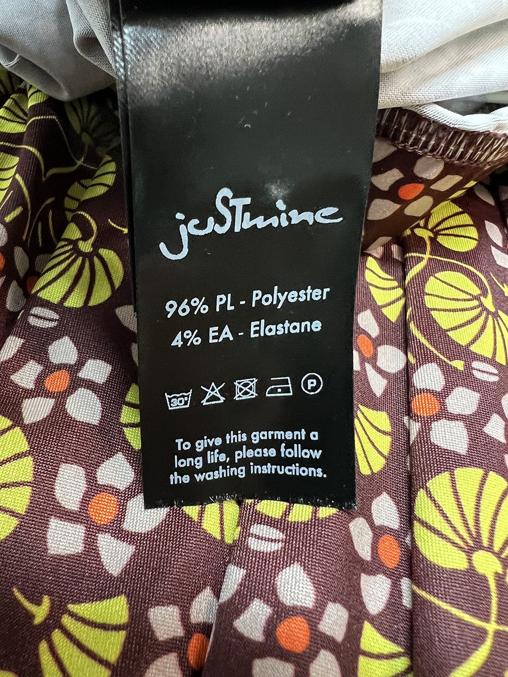 JUSTMINE top donna a trapezio amarena/giallo E2714 1136 BASIC TRAPEZE MADE IN ITALY