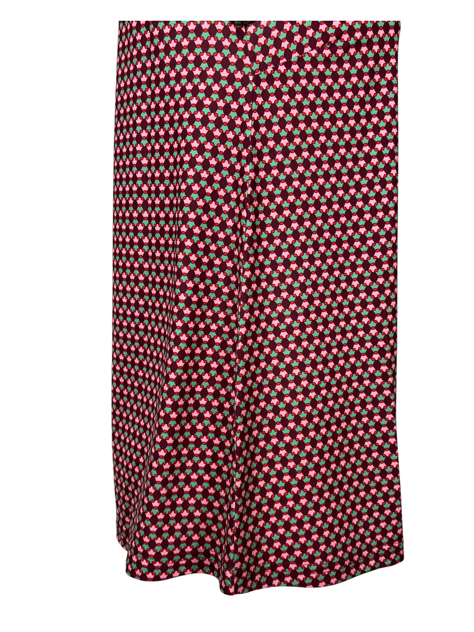 JUSTMINE top donna a trapezio amarena/rosa/verde  E2714 1167 BASIC TRAPEZE MADE IN ITALY