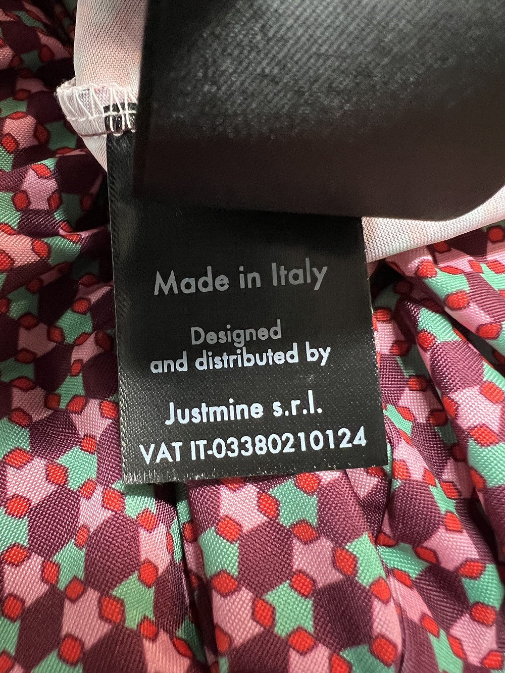 JUSTMINE top donna a trapezio amarena/rosa/verde  E2714 1167 BASIC TRAPEZE MADE IN ITALY