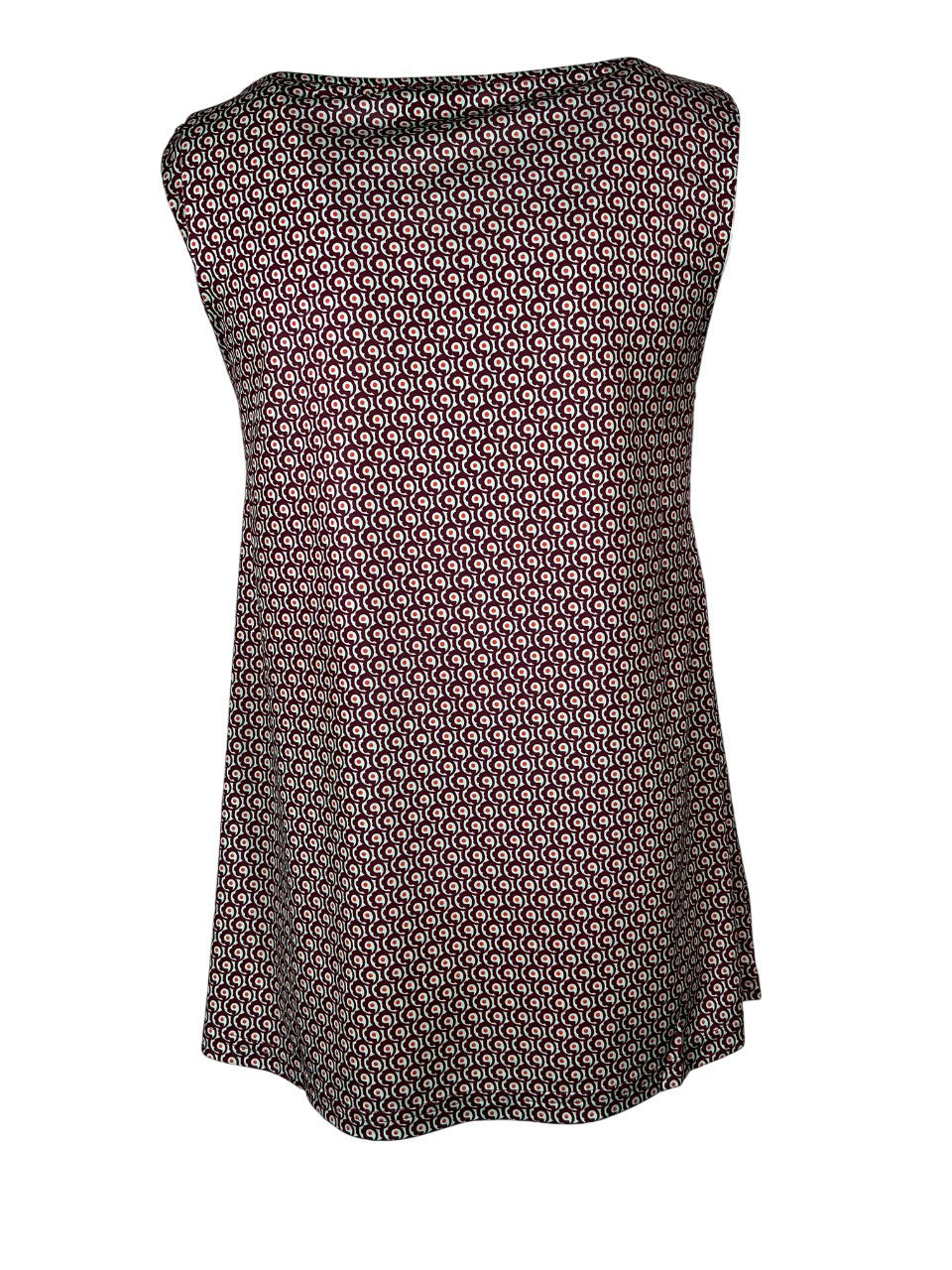 JUSTMINE top donna a trapezio amarena/acqua E2714 1143 BASIC TRAPEZE MADE IN ITALY