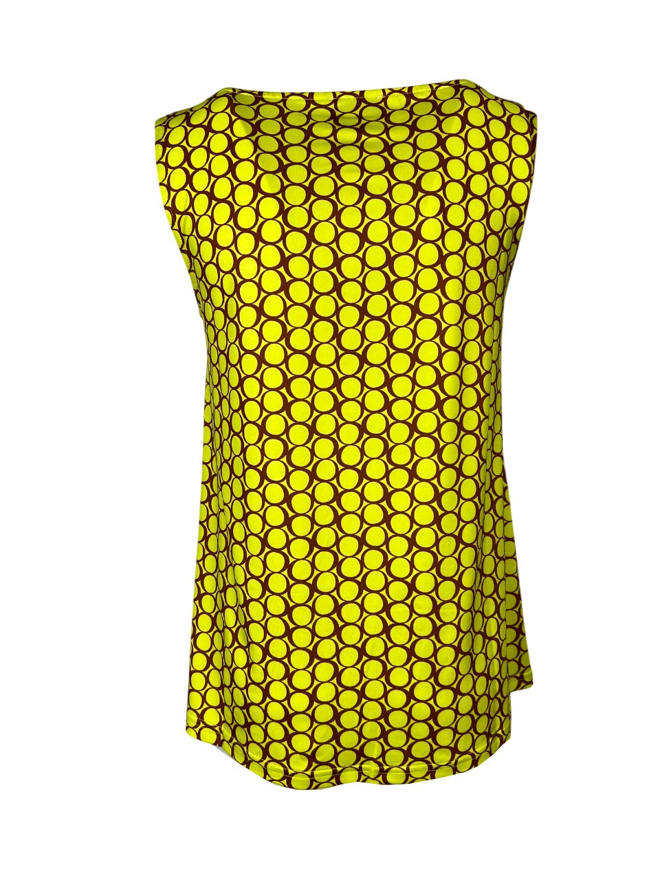 JUSTMINE top donna a trapezio E2714 1140 1218 giallo/mattone BASIC TRAPEZE MADE IN ITALY