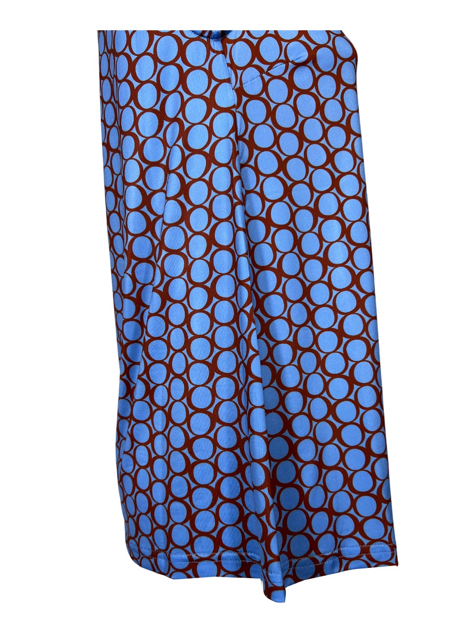 JUSTMINE top donna a trapezio E2714 1140 6227 azzurro/mattone BASIC TRAPEZE MADE IN ITALY