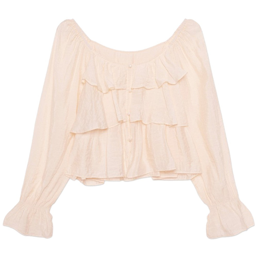 Nüd by NEKANE blusa donna ecru SAKET 80% rayon 20% poliammide