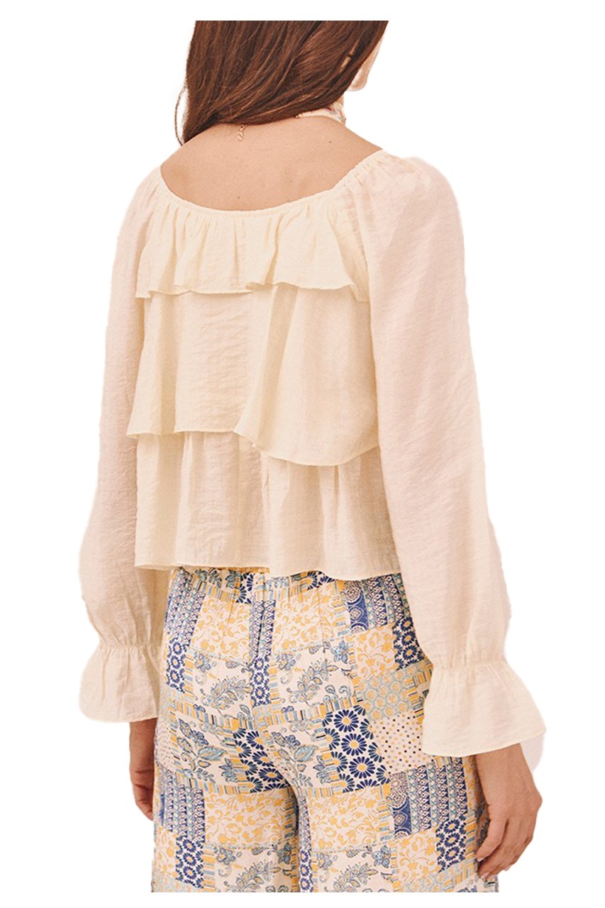 Nüd by NEKANE blusa donna ecru SAKET 80% rayon 20% poliammide